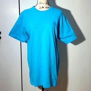 Guy Harvey- Mens Turquoise Short-sleeved Shirt Graphic Sz.Large